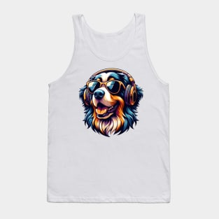 Hovawart Smiling DJ with Energetic Rhythms Tank Top